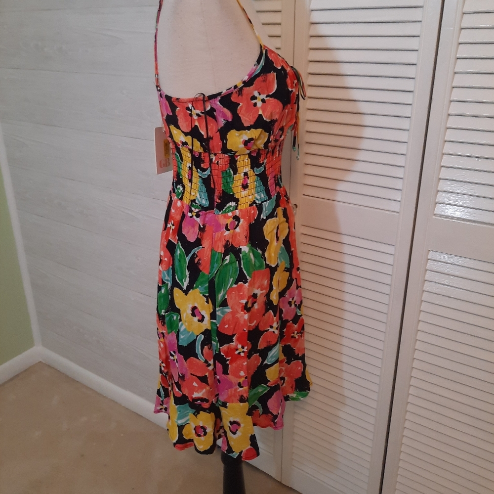 Gianni bini GB empire waist floral sun dress sz small NWT *I - Picture 4 of 6